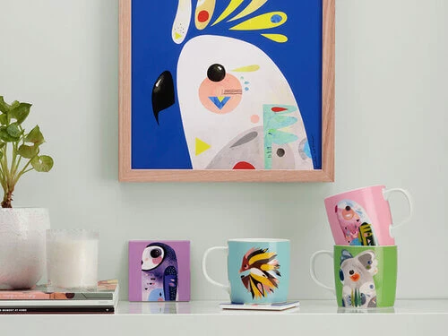 Pete Cromer Ceramic Square Tile Coaster Koala 9.5cm 2 Pete Cromer Ceramic Square Tile Coaster Koala 9.5cm - Image 2