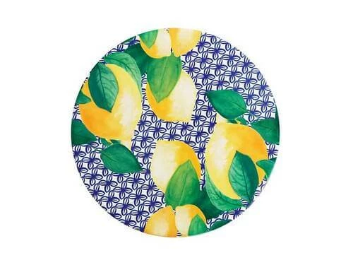 Positano Ceramic Round Tile Trivet 20cm Limone 1 Positano Ceramic Round Tile Trivet 20cm Limone