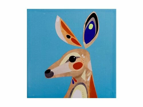 Pete Cromer Ceramic Square Trivet 20cm Kangaroo 1 Pete Cromer Ceramic Square Trivet 20cm Kangaroo