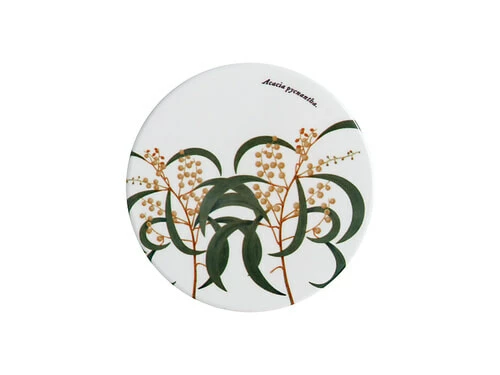 Royal Botanic Gardens Victoria Ceramic Round Coaster 9.5cm Wattle 1 Royal Botanic Gardens Victoria Ceramic Round Coaster 9.5cm Wattle