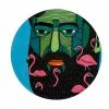 Mulga the Artist Ceramic Round Coaster 10.5m Flamingo Man