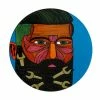 Mulga the Artist Ceramic Round Coaster 10.5cm Spanner Man