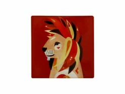 Pete Cromer Wildlife Ceramic Square Coaster 9.5cm Lion