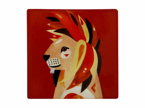 Pete Cromer Wildlife Ceramic Square Coaster 9.5cm Lion 2 Pete Cromer Wildlife Ceramic Square Coaster 9.5cm Lion - Image 2