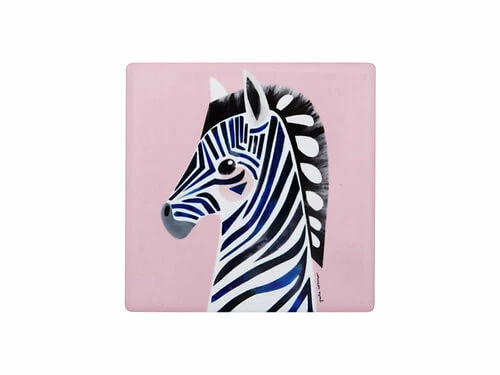 Pete Cromer Wildlife Ceramic Square Coaster 9.5cm Zebra 1 Pete Cromer Wildlife Ceramic Square Coaster 9.5cm Zebra