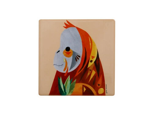 Pete Cromer Wildlife Ceramic Square Coaster 9.5cm Orangutan 1 Pete Cromer Wildlife Ceramic Square Coaster 9.5cm Orangutan