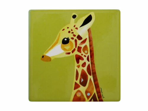 Pete Cromer Wildlife Ceramic Square Coaster 9.5cm Giraffe 2 Pete Cromer Wildlife Ceramic Square Coaster 9.5cm Giraffe - Image 2
