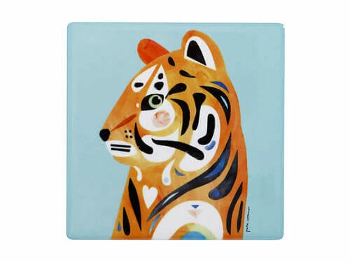 Pete Cromer Wildlife Ceramic Square Coaster 9.5cm Tiger 2 Pete Cromer Wildlife Ceramic Square Coaster 9.5cm Tiger - Image 2
