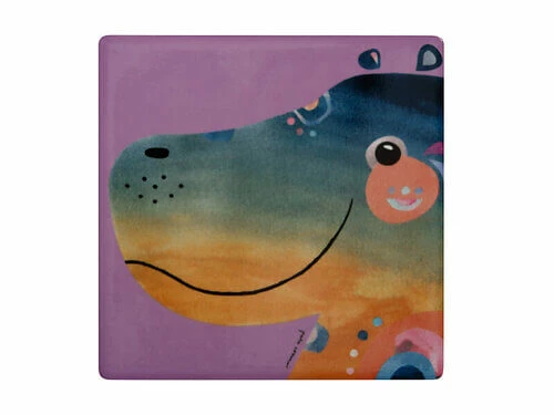 Pete Cromer Wildlife Ceramic Square Coaster 9.5cm Hippo 3 Pete Cromer Wildlife Ceramic Square Coaster 9.5cm Hippo - Image 3