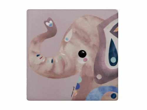 Pete Cromer Wildlife Ceramic Square Coaster 9.5cm Elephant 2 Pete Cromer Wildlife Ceramic Square Coaster 9.5cm Elephant - Image 2