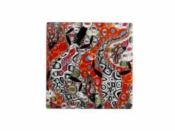 Melanie Hava Jugaig-Bana-Wabu Ceramic Square Coaster 10cm Crocodiles