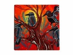 Melanie Hava Journeys Ceramic Coaster 10cm Kookaburras