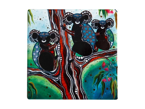 Melanie Hava Journeys Ceramic Coaster 10cm Koalas 1 Melanie Hava Journeys Ceramic Coaster 10cm Koalas