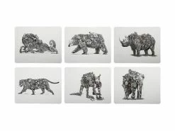 Marini Ferlazzo Animal Earth Placemat Set Of 6
