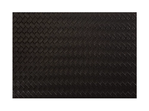 Table Accents Leather Look Placemat 43x30cm Black Plait 1 Table Accents Leather Look Placemat 43x30cm Black Plait
