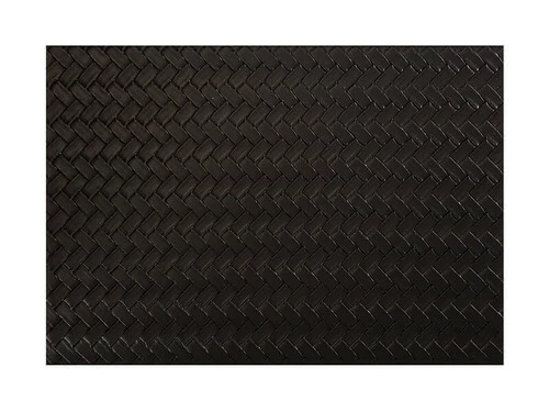 Table Accents Leather Look Placemat 43x30cm Black Plait 2 Table Accents Leather Look Placemat 43x30cm Black Plait - Image 2