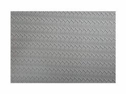 Table Accents Leather Look Placemat 43x30cm Grey Plait