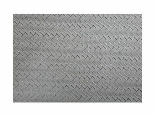 Table Accents Leather Look Placemat 43x30cm Grey Plait 2 Table Accents Leather Look Placemat 43x30cm Grey Plait - Image 2