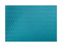 Table Accents Leather Look Placemat 43x30cm Teal Plait