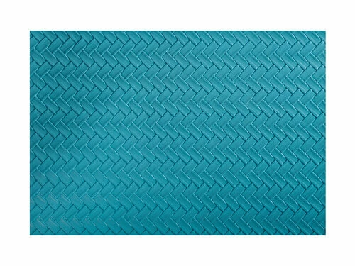 Table Accents Leather Look Placemat 43x30cm Teal Plait 2 Table Accents Leather Look Placemat 43x30cm Teal Plait - Image 2