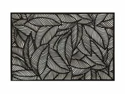 Table Accents Cut-Out Placemat 45x30cm Leaf Black