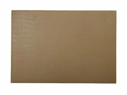 Table Accents Leather Look Alligator Placemat 43x30cm Tan