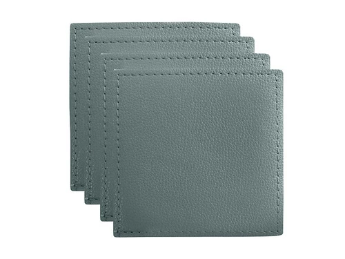 Table Accents Leather Look Cowhide Coaster 10x10cm Set of 4 Dusk 1 Table Accents Leather Look Cowhide Coaster 10x10cm Set of 4 Dusk