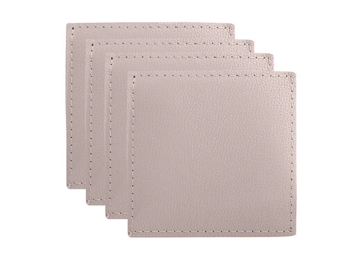 Table Accents Leather Look Cowhide Coaster 10x10cm Set of 4 Salt 1 Table Accents Leather Look Cowhide Coaster 10x10cm Set of 4 Salt