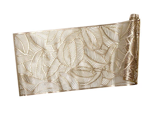 Table Accents Cut-Out Runner 35x180cm Leaf Gold 1 Table Accents Cut-Out Runner 35x180cm Leaf Gold