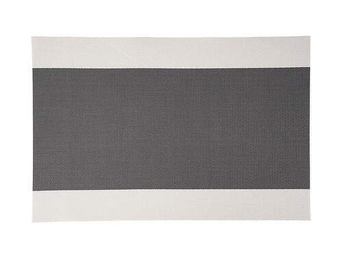 Table Accents Placemat 45x30cm White Grey 1 Table Accents Placemat 45x30cm White Grey