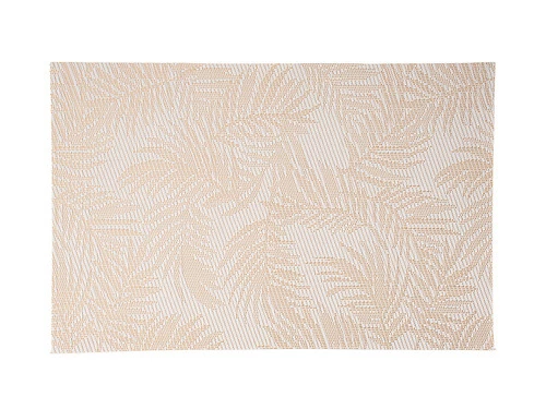 Table Accents Placemat 45x30cm Frond Gold White 1 Table Accents Placemat 45x30cm Frond Gold White