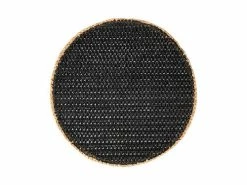 Table Accents Placemat 38cm Round Black Natural