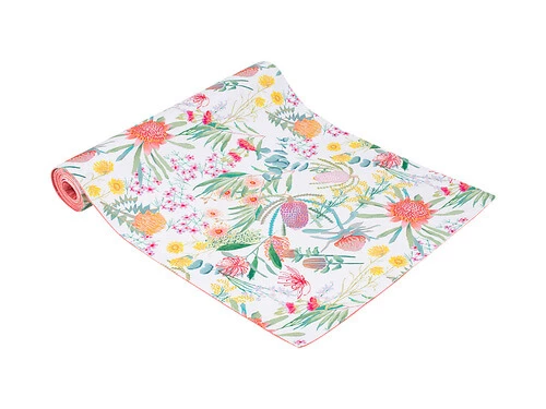 Royal Botanic Gardens Victoria Native Blooms Cotton Runner 150x33cm 1 Royal Botanic Gardens Victoria Native Blooms Cotton Runner 150x33cm