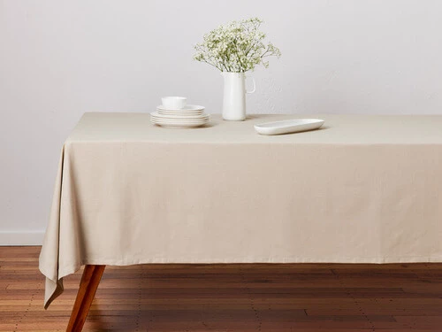 Cotton Classics Rectangular Tablecloth 230x150cm Pebble 3 Cotton Classics Rectangular Tablecloth 230x150cm Pebble - Image 3