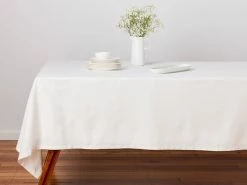 Cotton Classics Rectangular Tablecloth 230x150cm Snow -Table Decoration Shop maxwell williams cottonclassics tablecloth snow 02 800x600
