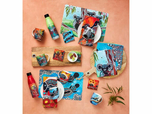 Melanie Hava Journeys Ceramic Coaster 10cm Platypuses 2 Melanie Hava Journeys Ceramic Coaster 10cm Platypuses - Image 2