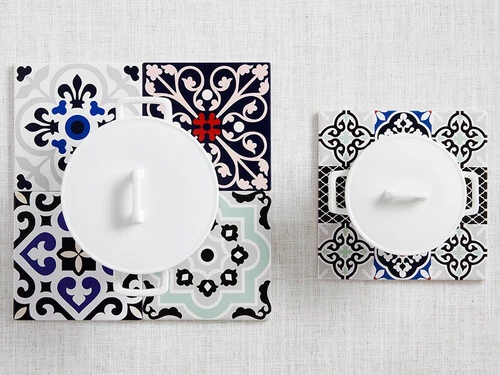 Medina Ceramic Square Tile Trivet Malaga 20cm 2 Medina Ceramic Square Tile Trivet Malaga 20cm - Image 2