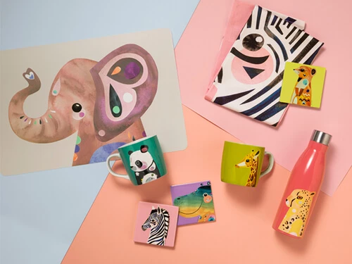 Pete Cromer Wildlife Ceramic Square Coaster 9.5cm Hippo 2 Pete Cromer Wildlife Ceramic Square Coaster 9.5cm Hippo - Image 2