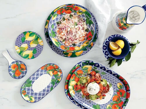 Positano Ceramic Round Tile Trivet 20cm Limone 2 Positano Ceramic Round Tile Trivet 20cm Limone - Image 2